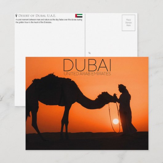 ドバイ砂漠、UAE旅行ポストカード ポストカード (正面/裏面)