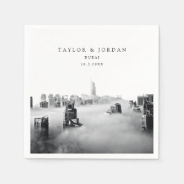 ドバイ結婚のカスタムフォトカクテルナプキンス スタンダードカクテルナプキン