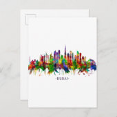 ドバイ統一されたアラブ首長国スカイライン インビテーションポストカード (正面/裏面)