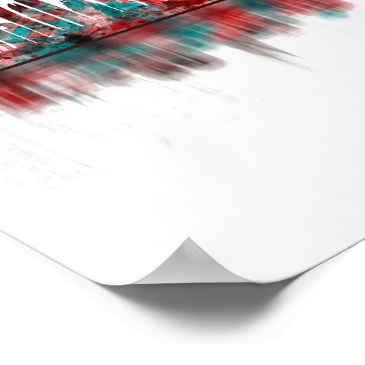 ドバイ統一されたアラブ首長国スカイライン ポスター (角)