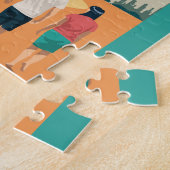 ドバイ統一されたアラブ首長国レトロトラベルアート ジグソーパズル (側面)