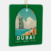 ドバイ統一されたアラブ首長国レトロトラベルアート セラミックオーナメント (右)