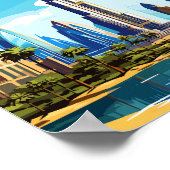 ドバイ統一されたアラブ首長国ヴィンテージ旅行 ポスター (角)