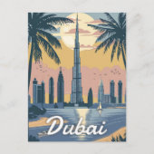 ドバイ統一されたアラブ首長国ヴィンテージ旅行 ポストカード