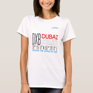 ドバイ統一されたアラブ首長国文字芸術 Tシャツ