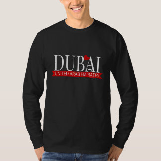 ドバイ統一されたアラブ首長国連邦とハートラクダ Tシャツ