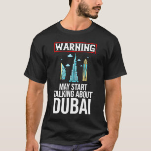 ドバイ統一されたアラブ首長国連邦の都市スカイラインの地図Tr Tシャツ