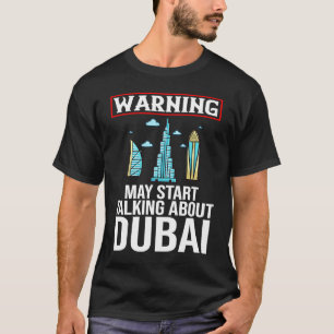 ドバイ統一されたアラブ首長国連邦の都市スカイラインの地図Tr Tシャツ