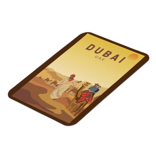 ドバイ統一されたアラブ首長国連邦デザートサファリレトロ マグネット (左側)