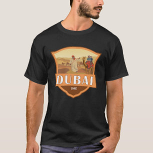 ドバイ統一されたアラブ首長国連邦デザートサファリレトロ Tシャツ
