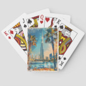 ドバイ統一されたアラブ首長国連邦ブルジュ・ハリファのアートワーク トランプ (裏面)