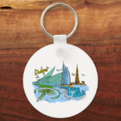 ドバイ統一された- Arab Emirates.png キーホルダー (正面)