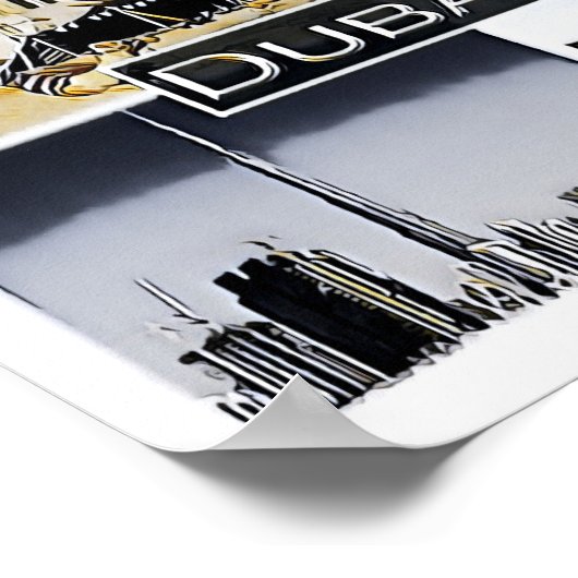 ドバイ語 – 統一されたアラブ首長国連邦 – モザイク – ポスター (角)