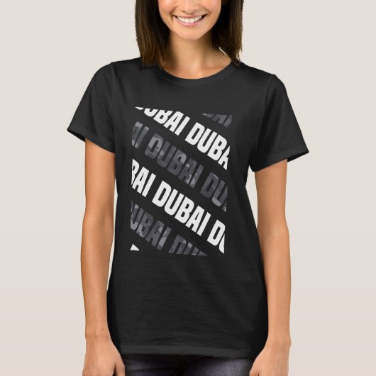 ドバイ迷彩柄パターングレーカモフラージュ Tシャツ (正面)