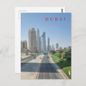 ドバイ道路と建物ビューポストカード ポストカード (正面/裏面)
