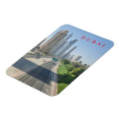 ドバイ道路と建物ビュー冷蔵庫用マグネット マグネット (左側)