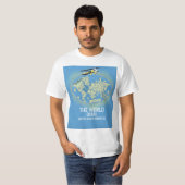 ドバイ アラブ首長国連邦 世界地図 Tシャツ (正面フル)