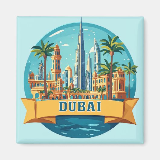 ドバイ アラブ首長国連邦 旅行の思い出 🏙️ マグネット (正面)