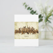 ドバイ·ア統一されたラブ首長国の都市景観 インビテーションポストカード (スタンド正面)