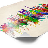 ドバイ·ア統一されたラブ首長国スカイライン フォトプリント            (角)