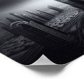 ドバイ・スカイライン国王陛下 – ブルジュ・ハリファinモノクロ ポスター (角)