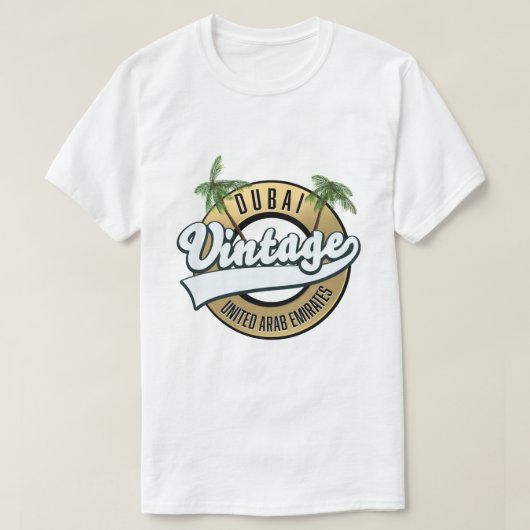 ドバイ ビンテージ アラブ首長国連邦 Tシャツ (デザイン正面)