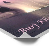 ドバイ - ブルジュ・ハリファ噴水 ポスター (角)