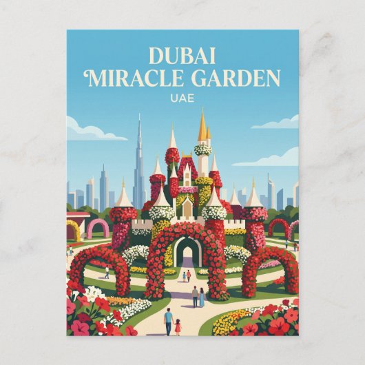 ドバイ・ミラクルガーデン UAE ポストカード (正面)