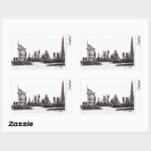 ドバイ 長方形シール (シート)