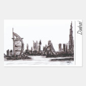 ドバイ 長方形シール (正面)