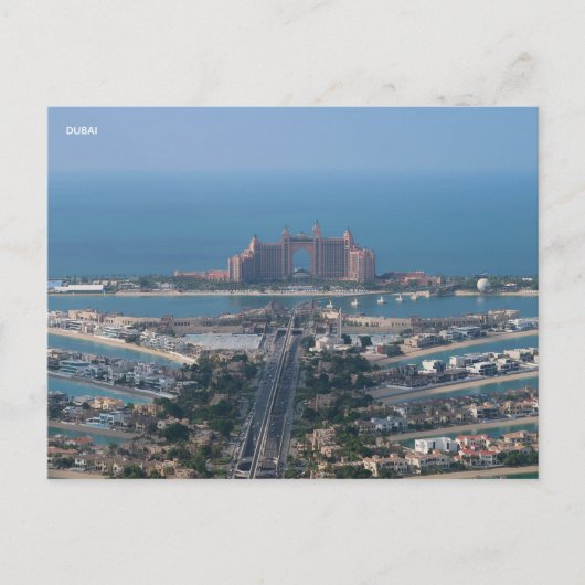 ドバイ UAE パームツリーの景色 シーズンポストカード (正面)