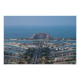 ドバイ UAE パームツリーの景色 ポスター