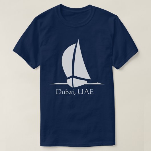 ドバイ, UAE - ボート Tシャツ (デザイン正面)