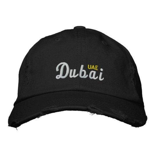 ドバイ UAE 刺繍入りキャップ (正面)