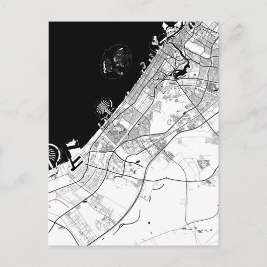 ドバイ UAE 地図 ポストカード (正面)