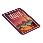 ドバイ UAE 夜のスカイライン イラスト 旅行アート マグネット (右側)