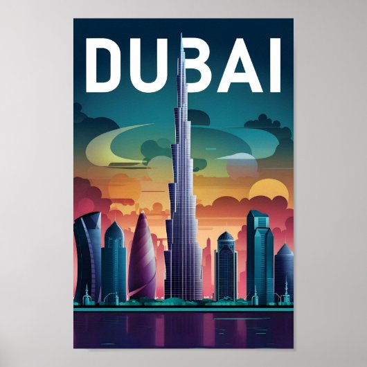 ドバイ UAE 有名な旅行先 ポスター (正面)