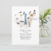 ドバイ UAE 目的地 ウェディング リハーサル ディナー 招待状 (スタンド正面)