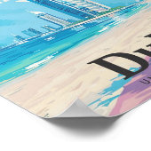 ドバイUAEアートヴィンテージトラベル ポスター (角)