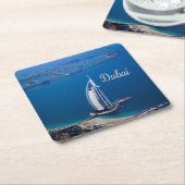 ドバイUAEブルジュアルアラブ スクエアペーパーコースター (アングル)