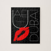 ドバイUAEレッドリップスティックキス ジグソーパズル (縦)