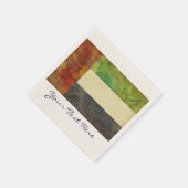 ドバイUAE国旗のパーティーナプキンス スタンダードカクテルナプキン (角)