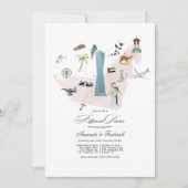 ドバイUAE行き先ウェディングリハーサルディナー 招待状 (正面)