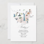 ドバイUAE行き先結婚式 招待状 (正面)