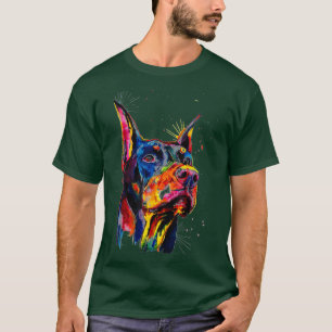 ドバカラフルーマン犬好きパパマムボーイガール Tシャツ