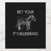 ドバクールーにブルーグラスを賭ける |ロバ愛好家 ワインラベル (シングルラベル)