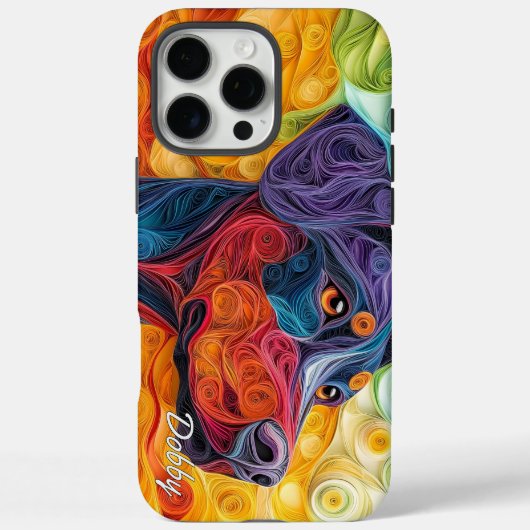 ドバーカラフルマンピンチャーポートレート Case-Mate iPhoneケース (裏面)