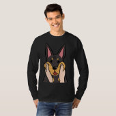 ドバーマンおもしろいぽっちゃりした頬 Tシャツ (正面フル)