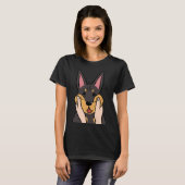 ドバーマンおもしろいぽっちゃりした頬 Tシャツ (正面フル)
