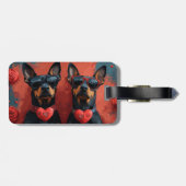 ドバーマンウィズハートバラバレンタインデー ラゲッジタグ (裏面横)